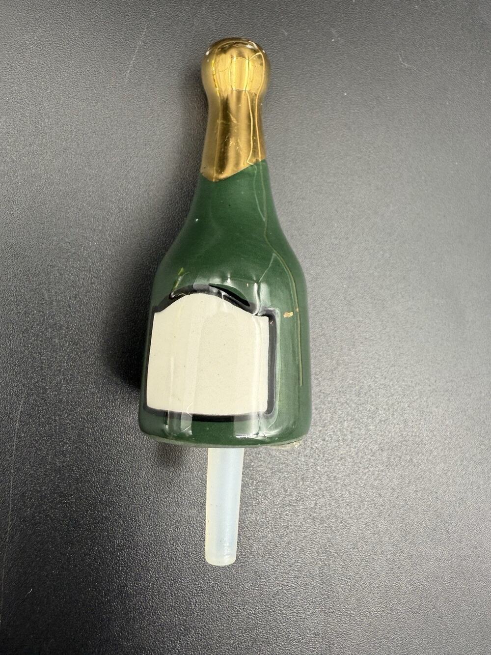 Nora Fleming Champagne Celebration Bottle Mini Hand-Painted Ceramic Charm